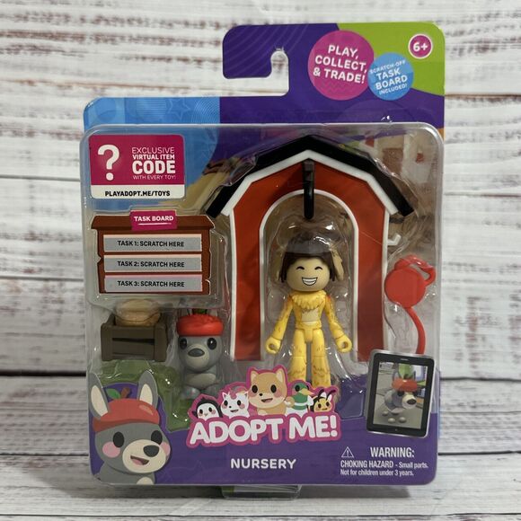 Adopt Me! Nursery Doug Donkey Figure Playset w Virtual Item Code and Task Board - Picture 1 of 6